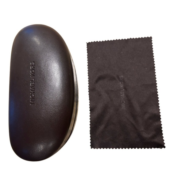 MICHAEL KORS OVERSIZED LUXURY HARD CLAMSHELL SUNGLASSES CASE, CLEAN CLOTH - Picture 2 of 5